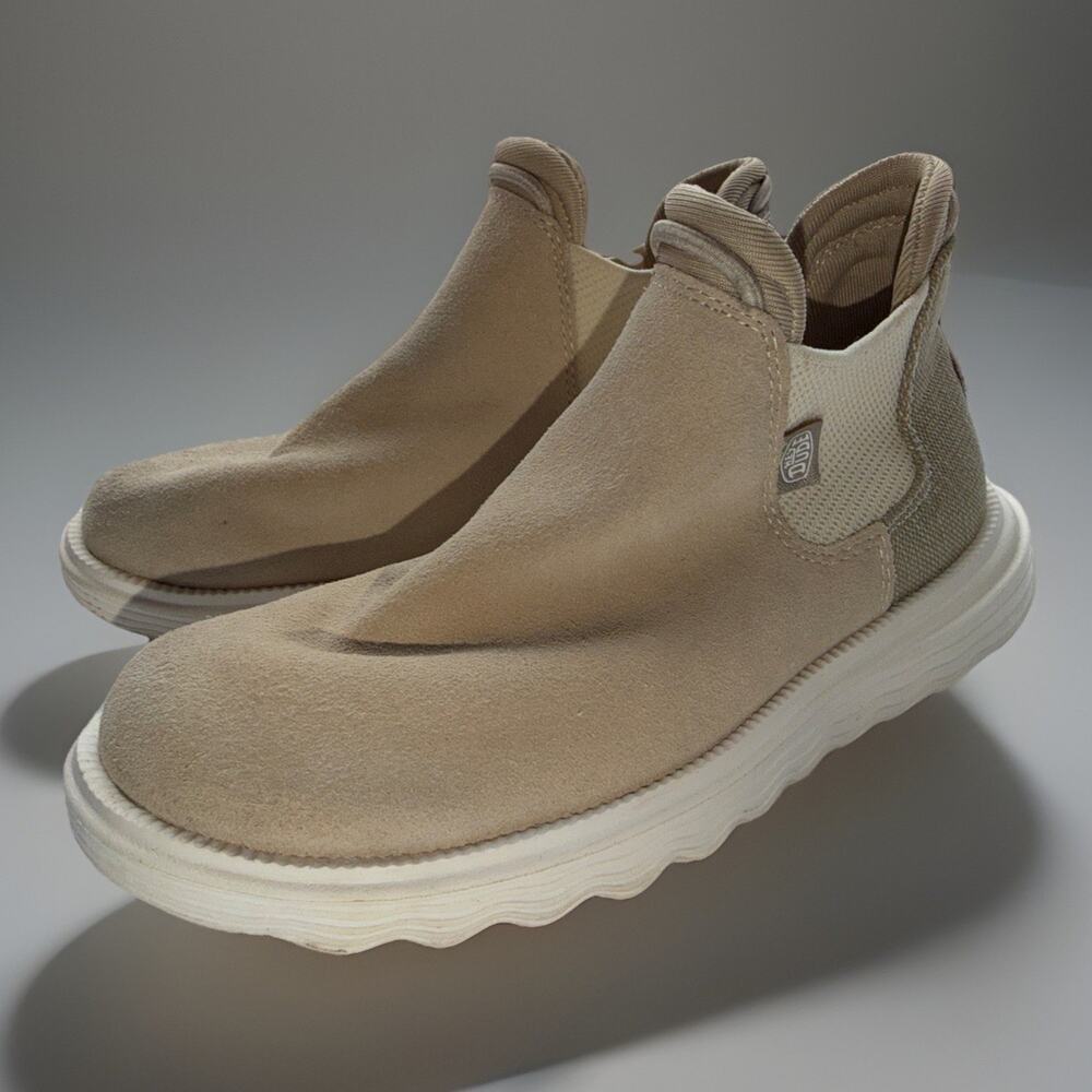Womens Hey Dude Branson Tan Suede Ankle Boots Sz 6 M
